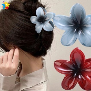 Moda Novo Gradiente De Cor Cinza Vermelho Grande Plumeria Clip De Verão Mulheres Viagens Meninas Havaianas Férias À Beira-Mar Ovo Flor De Clipes De Garra De Cabelo Acessórios em Oferta na Shopee