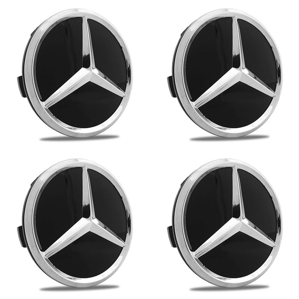 Jg Calotinha Centro Miolo Roda Mercedes Benz Amg 75mm Preto