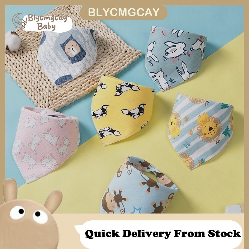 Baby Saliva Toalha Triângulo Algodão Recém-Nascido Botão De Dupla Camada Scarf Bib