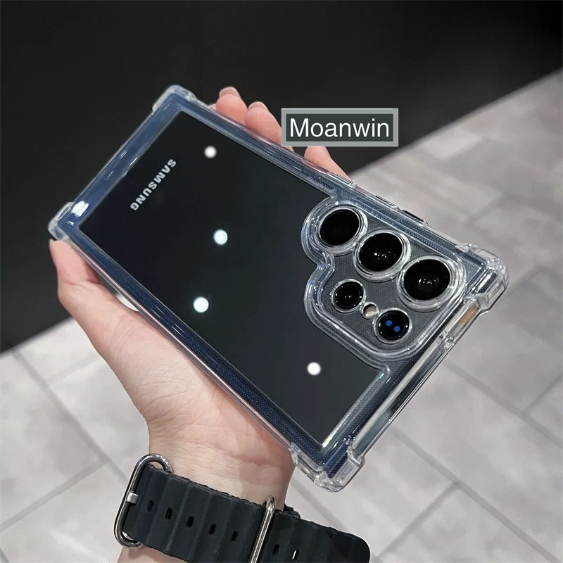 Luxo Claro À Prova De Choque Caso Para Samsung Galaxy S25 S24 S23 S22 FE Plus S24 Ultra A34 A54 A15 A25 A35 A55 A53 5G C