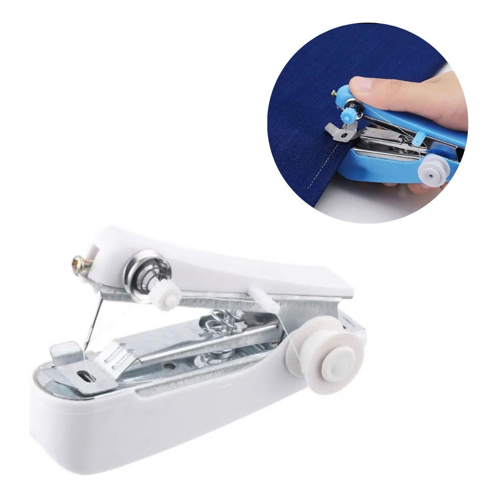 Mini Máquina De Costura De Mão Portátil Manual Linha Viagem