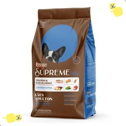Ração Quatree Supreme 10,1Kg Cães Adultos Raças Pequenas Alimento Frango e Batata Doce Cachorro Dog