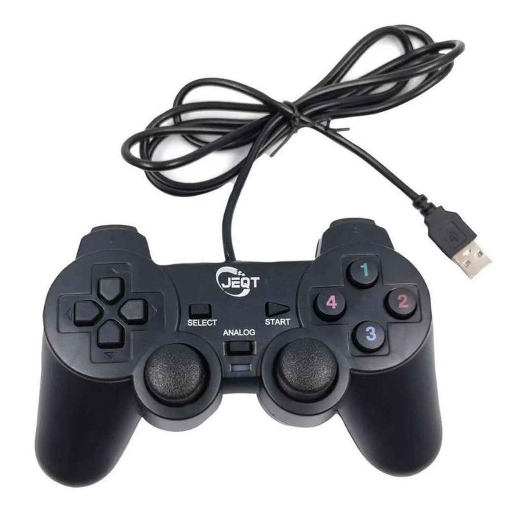 Controle Joystick Para PC, PS2 Preto USB