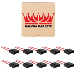 Jogo 10 Porta Fusível Lâmina Fio 1.50mm MM Abs Universal