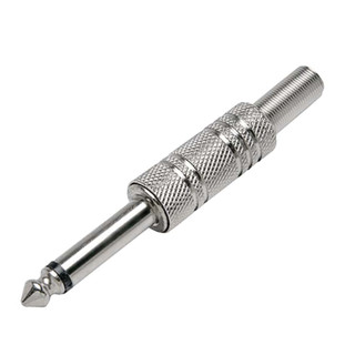 KIT 4 PÇS - PLUG P10 MONO - NIQUEL ( METALICO )