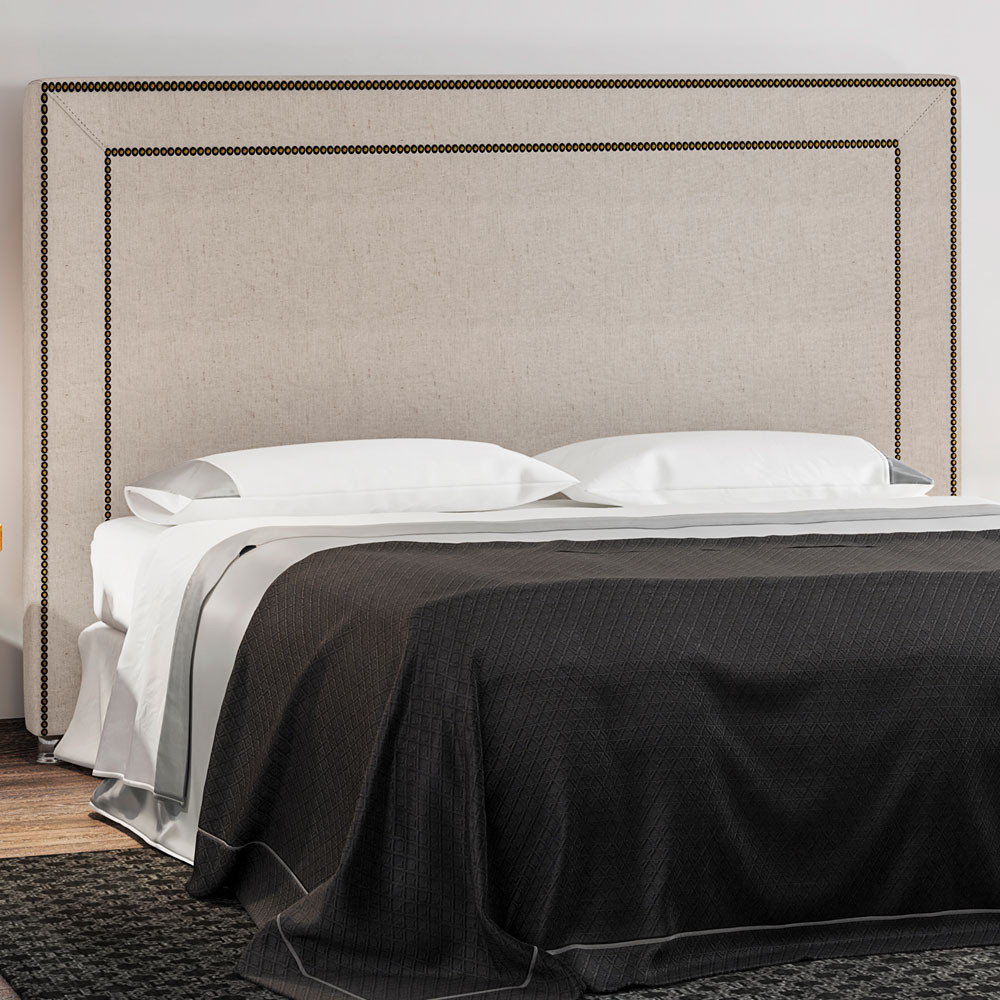 Cabeceira Cama Box Casal 140 cm P05 Berlim Linho Cru - Lyam Decor