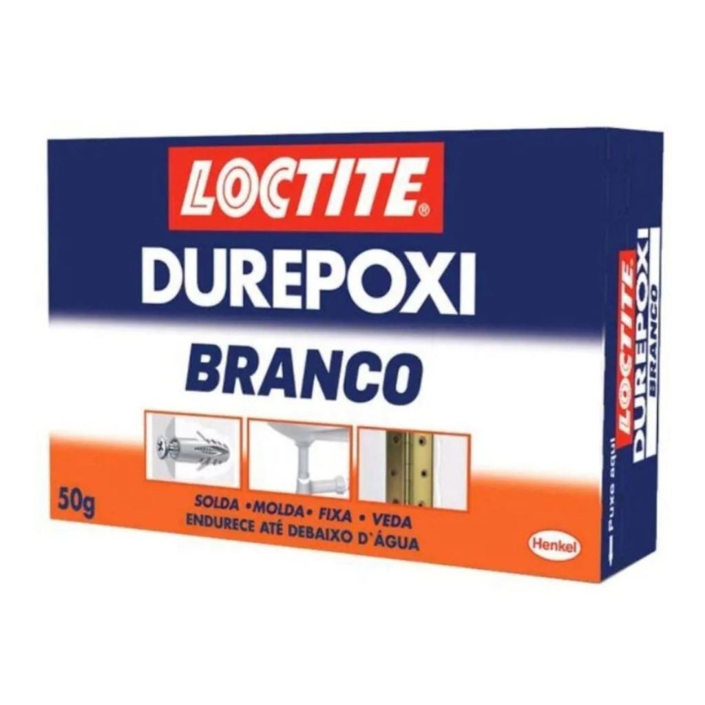 Massa Adesiva Epóxi Durepoxi Branco 50g Loctite Henkel 01 Un em Oferta na Shopee