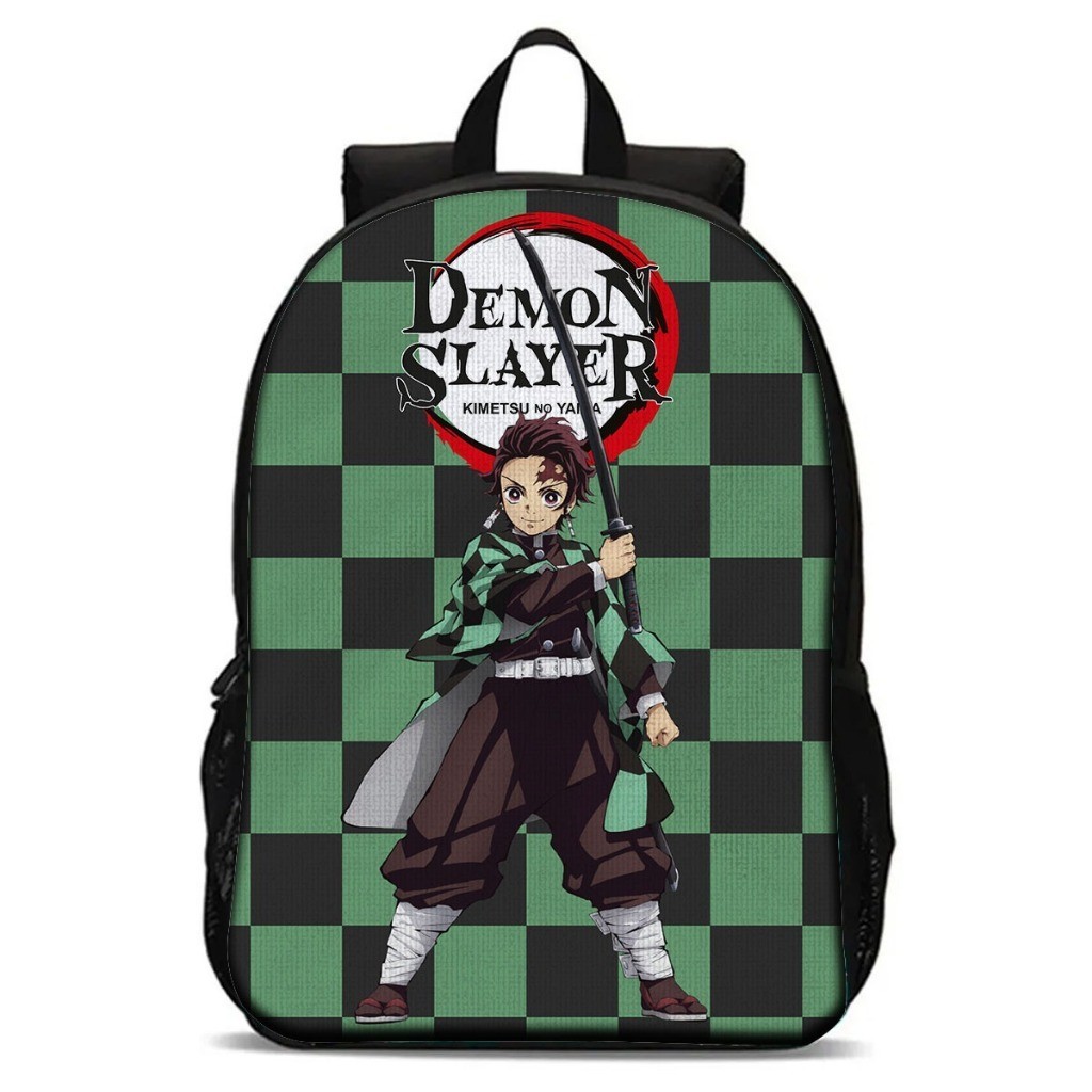 Kit Mochila Com Estojo Ou Avulso Caçador De Demônios Anime Espadachim Escolar Infantil