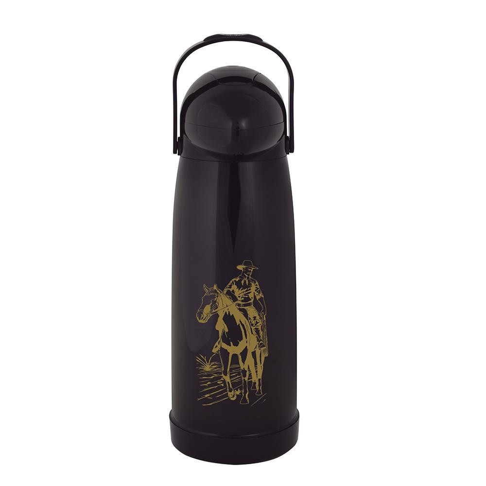 Garrafa Térmica Mor Farroupilha 1,9L, Ampola de Vidro, Preta - 25101403 - Home & Living