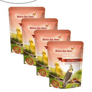 Ração Calopsita Extra Gold Frutas Extrusada 400g Kit 4un em Oferta na Shopee