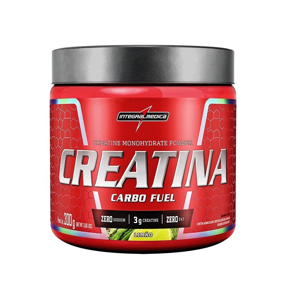 Creatina Monohidratada carbo Fuel PURA Integral medica 300g (todos os sabores) em Oferta na Shopee
