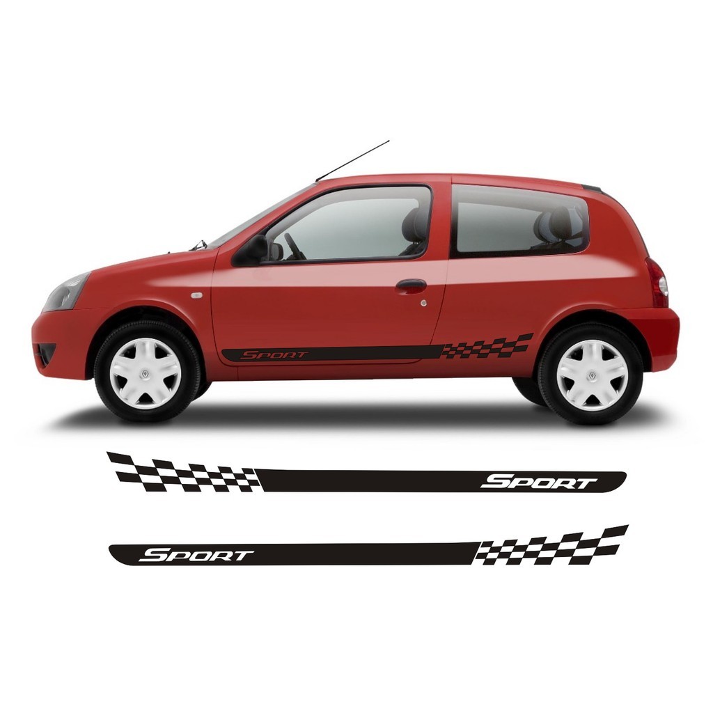 Adesivo Lateral Renault Clio 2 Portas Sport Faixa Colante Fita Tuning