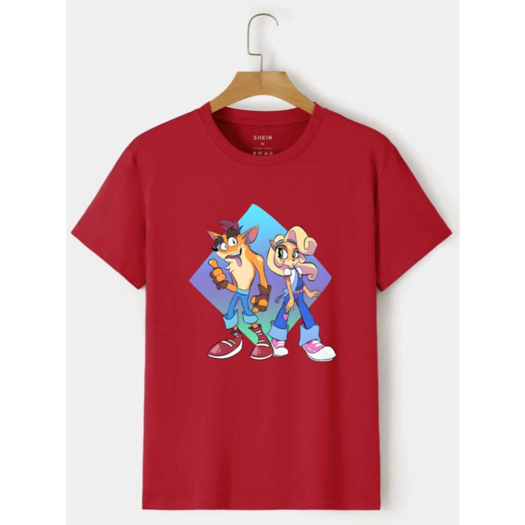 Camiseta Crash Bandicoot Adulto e Infantil Casual Game Jogo Criança Desenho Camisa Algodão Masculina Feminina Unissex 03
