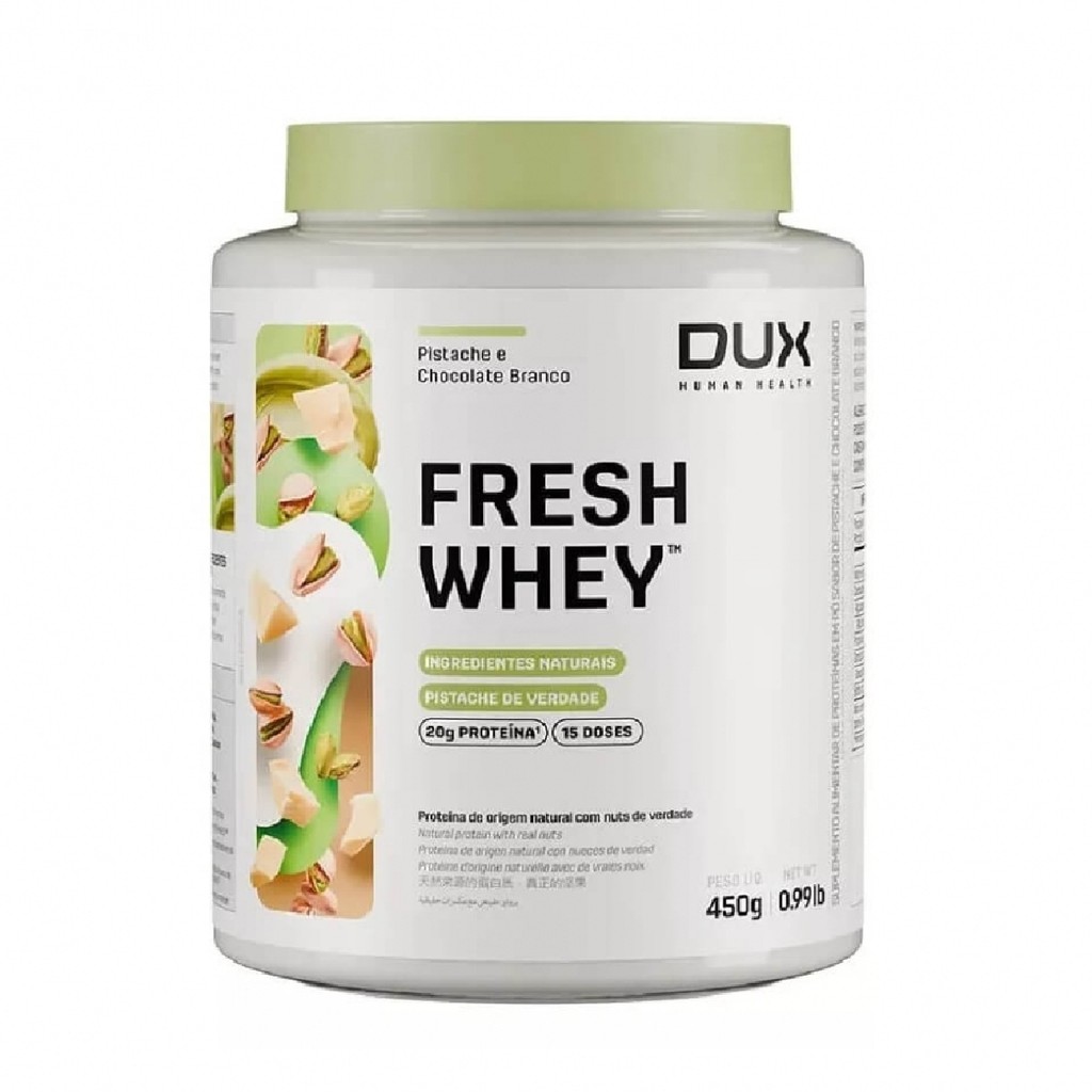Fresh Whey Pote 450g Pistache E Chocolate Branco Dux Human Health - Health