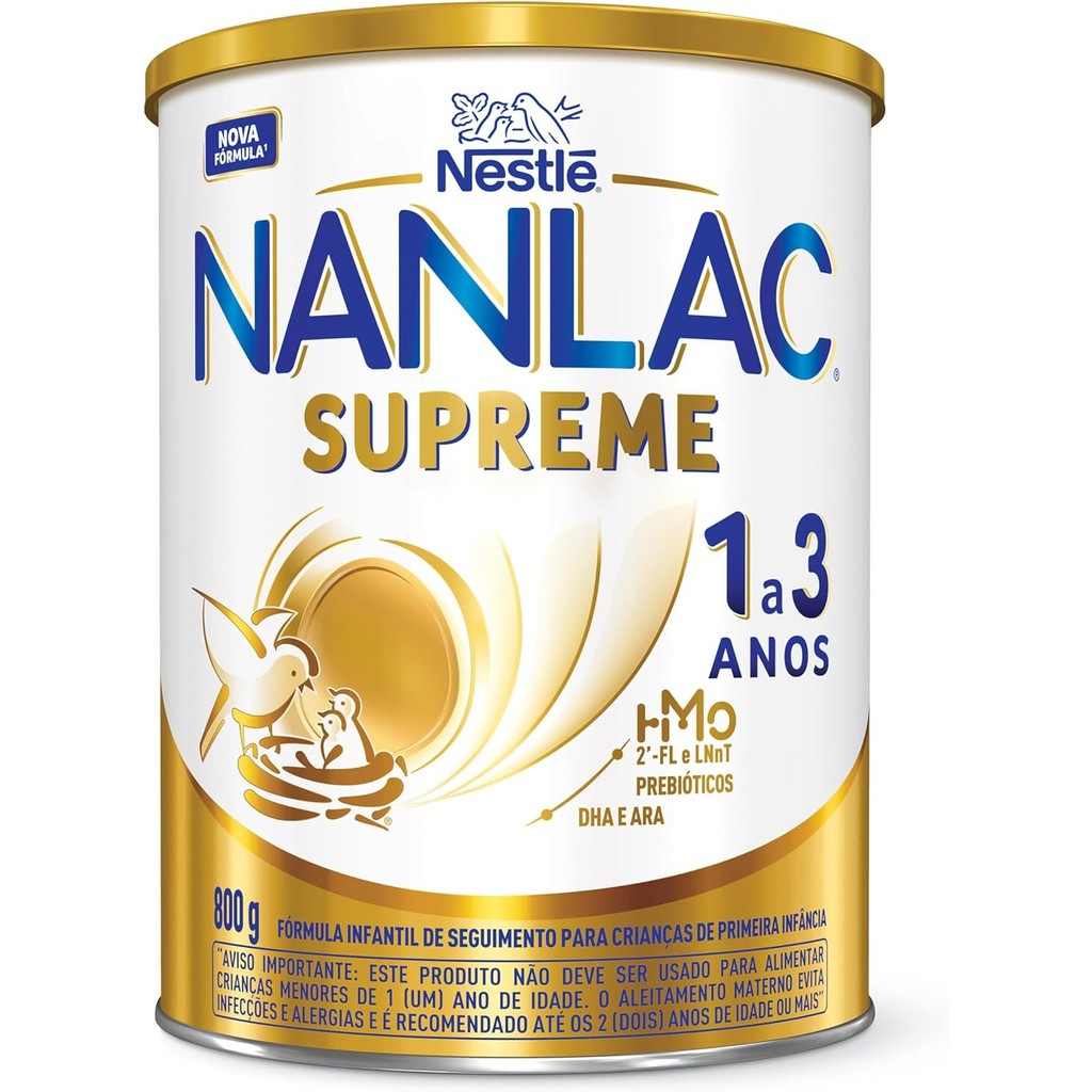 LEITE PO NANLAC SUPREME 1 A 3 ANOS 800G