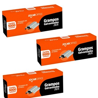 Kit 3 Caixas Grampo 26/6 Grampeador Galvanizado 15.000 Unid em Oferta na Shopee
