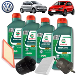 KIT TROCA DE ÓLEO CASTROL MAGNATEC 5W40 (502) + FILTROS ( FOX 1.0 8v TREND 2012 )