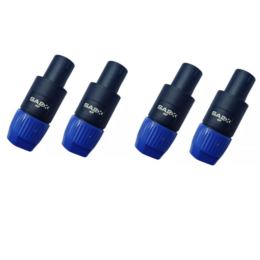 Kit 4 Conector Plug Speakon Santo Angelo 4 Polos Linha Sa2x em Oferta na Shopee