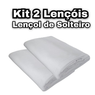 Kit 2 Lençol de Solteiro Liso Branco Sem Elástico - 1,20m x 2,20m - Padrão CDP, Hotel, Hotelaria e Pousada em Oferta na Shopee