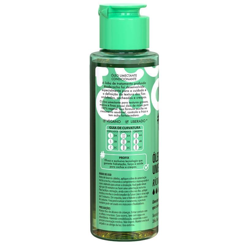Detalhes do Óleo Umectante Salon Line #todecacho Rícino Puro 100ml
