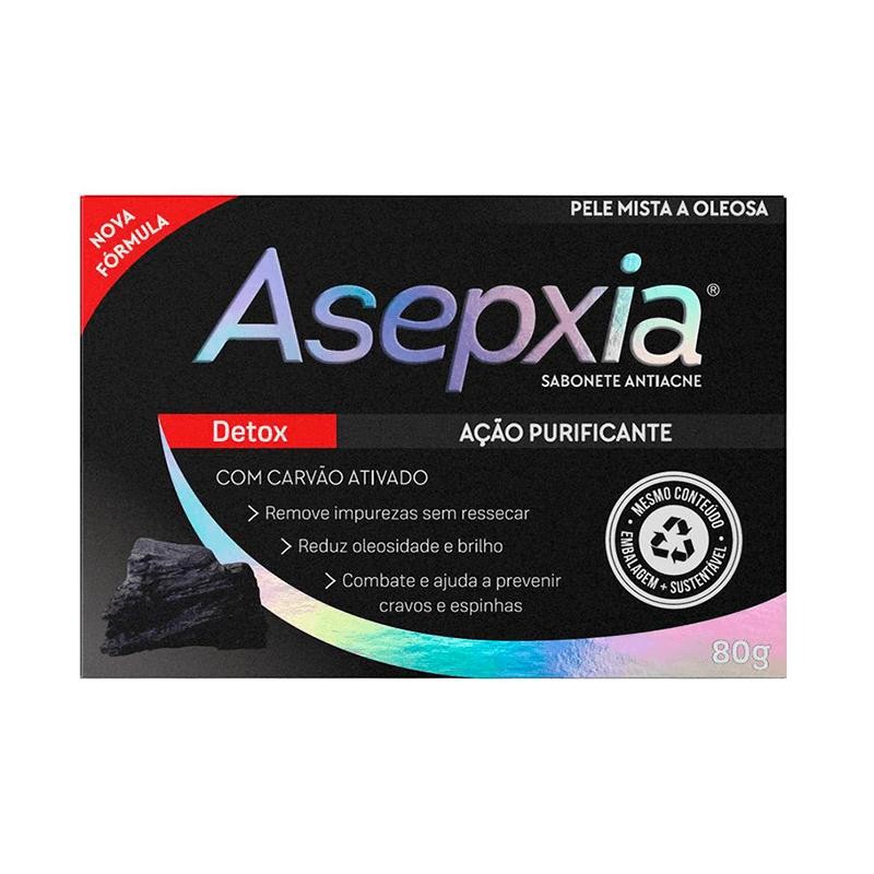 Sabonete em Barra Asepxia Antiacne 80g em Oferta na Shopee