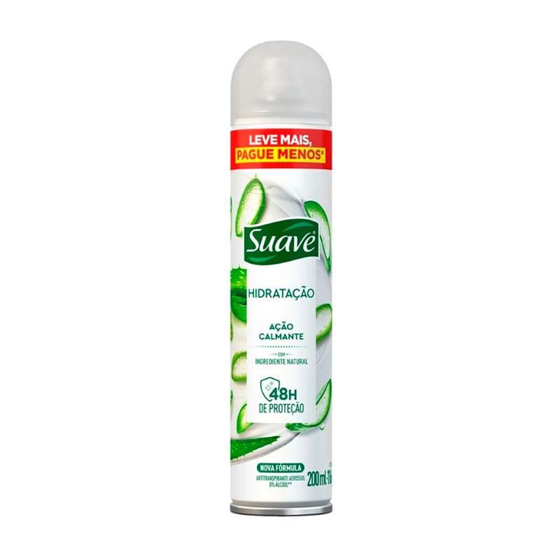 Desodorante Antitranspirante Aerosol Suave Hidratação 200ml em Oferta na Shopee
