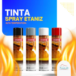 Premium Spray 400ml Alta Temperatura 600 Graus Uso Geral Interno E Externo Secagem Rápida - Etaniz