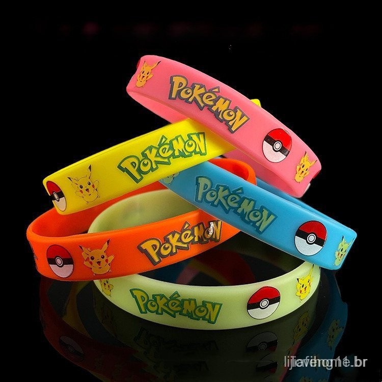 24 peças luminosas Pokemon Bracelet Acessórios para meninos e meninas Birthday Party em Oferta na Shopee