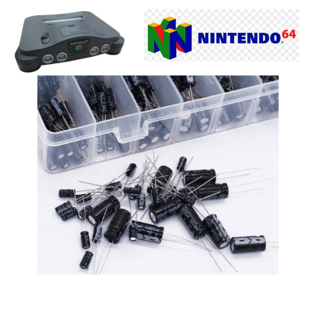Kit Capacitores NORMAL p/ NINTENDO 64 - NUS-CPU-01, NUS-CPU-02, NUS-CPU-03, NUS-CPU-04 ( NTSC ) em Oferta na Shopee