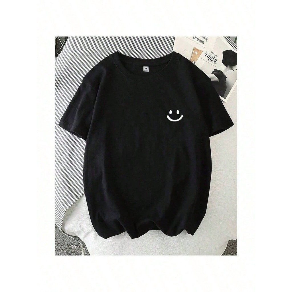 Camiseta Unissex 100% Algodão Sorriso Estampa Basica Cartoon Streetwear Lançamento Envio Hoje Infantil Ao Plus Size!!