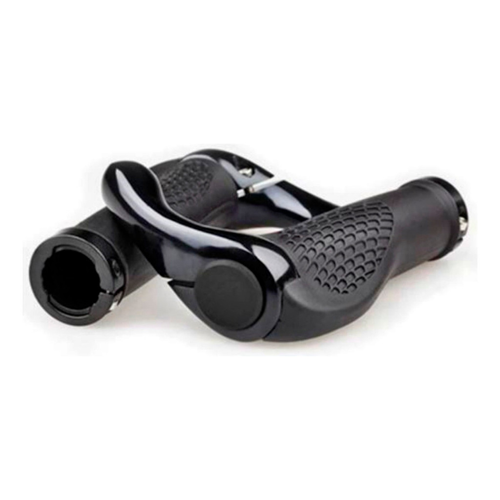 Manopla Punho Anatômico Com Bar End -apoio De Guidão Bike M2