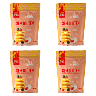 Kit 4 Un Fécula De Batata Sem Glúten 300G em Oferta na Shopee