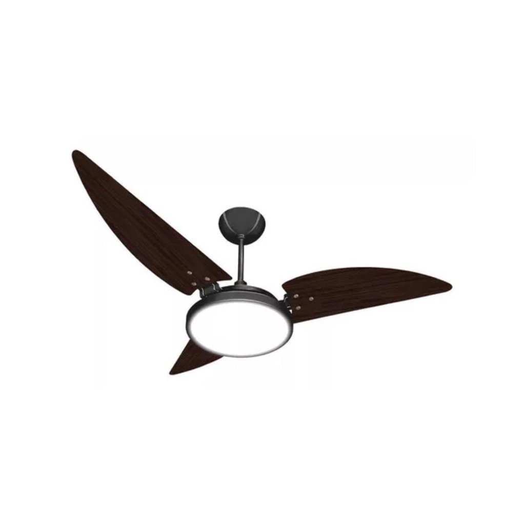 VENTEX VENTILADOR TETO MARAGOGI BF 6500K 127V PRETO/TABACO (900)