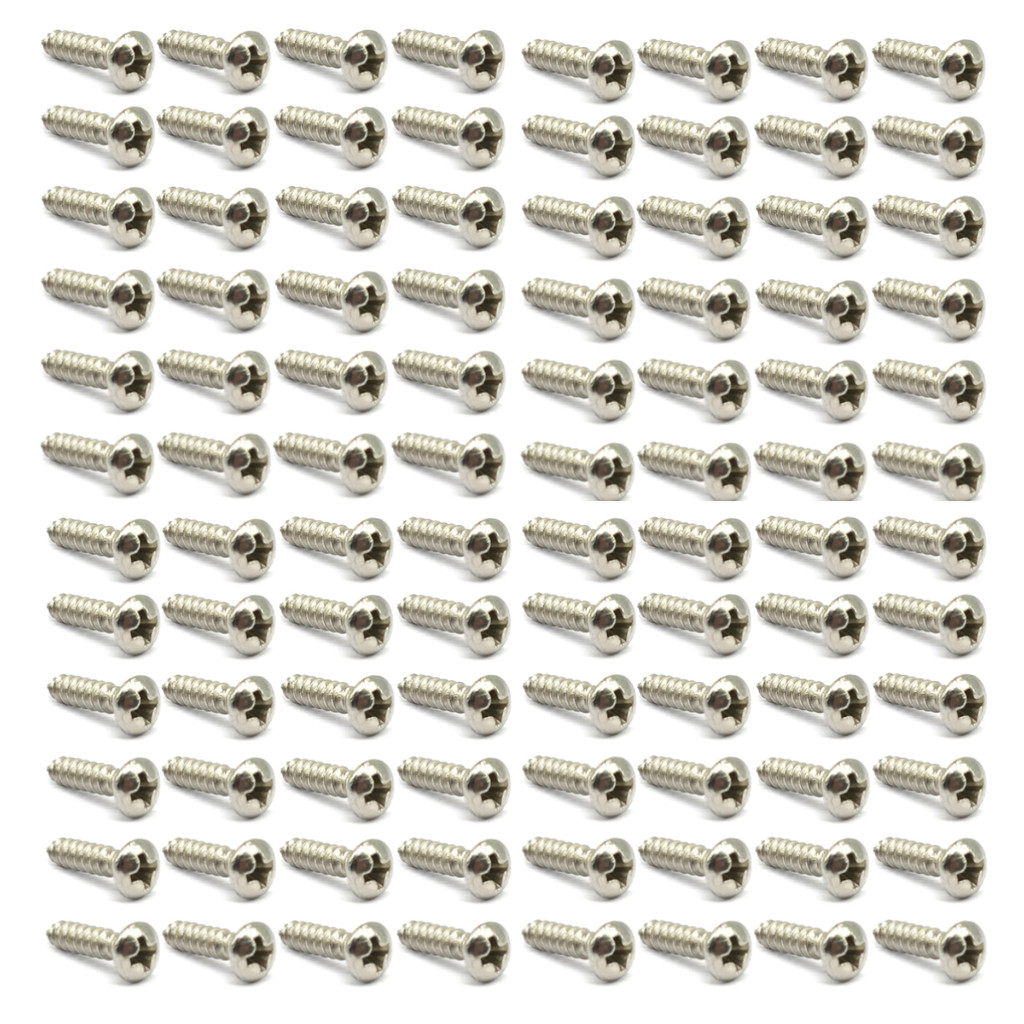 100 parafuso INOX Oval escudo guitarra STRATO 2,9 X 13mm MXP