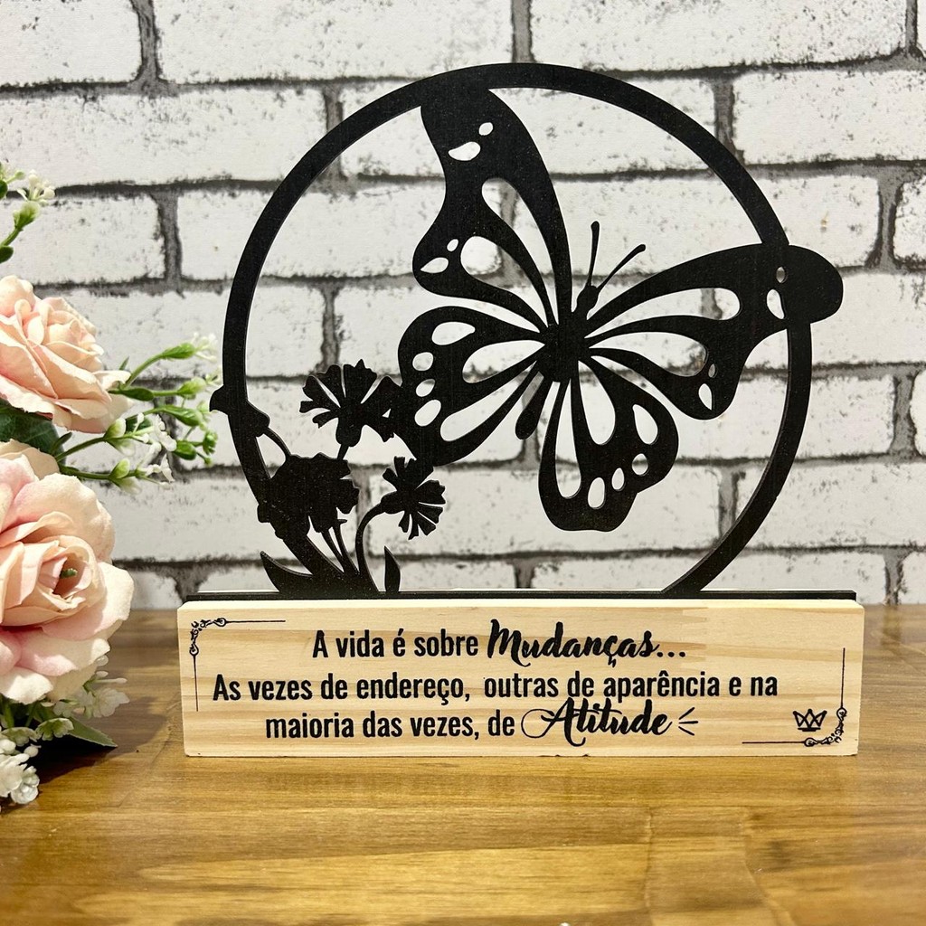 Enfeite de Borboleta A Vida é Sobre Mudanças Decoração de Mesa Decoração Motivacional em Oferta na Shopee