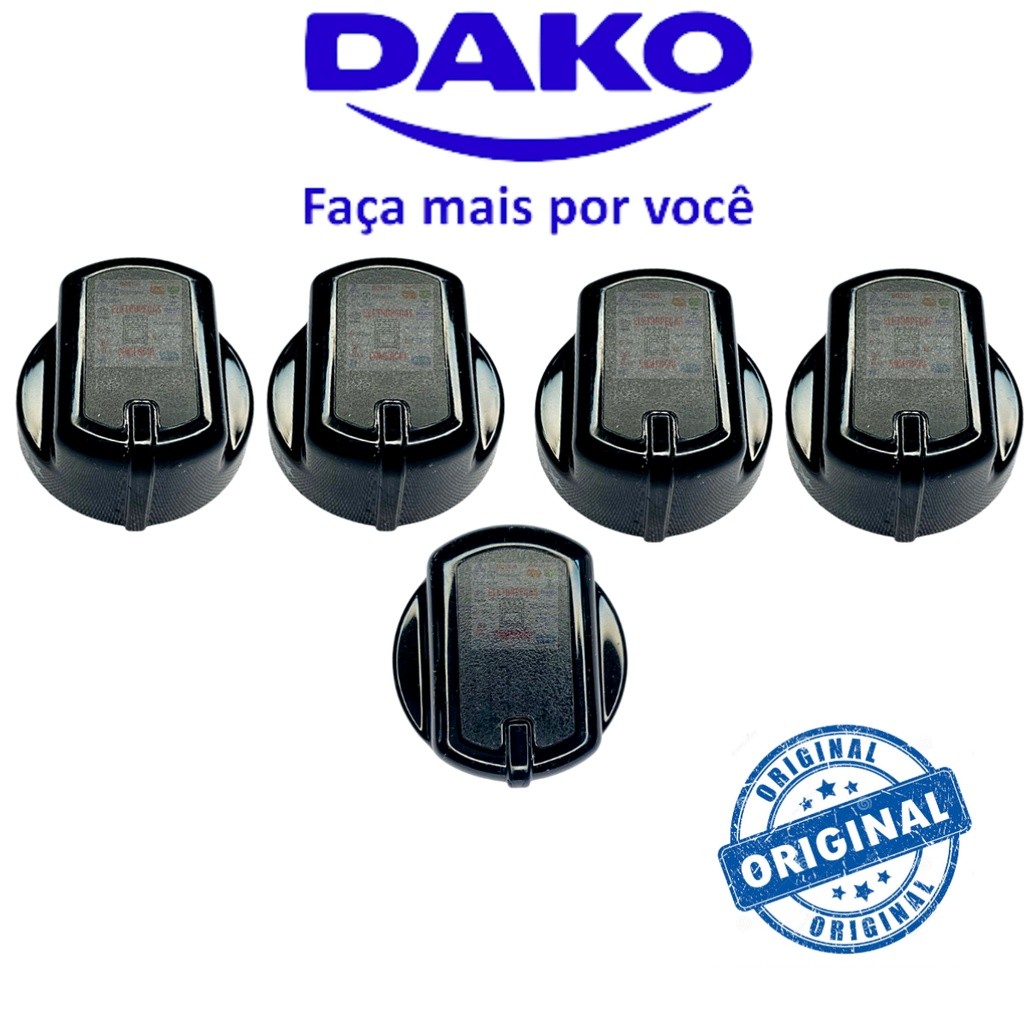 Kit 5 Botoes Manipulo Original para fogão DAKO