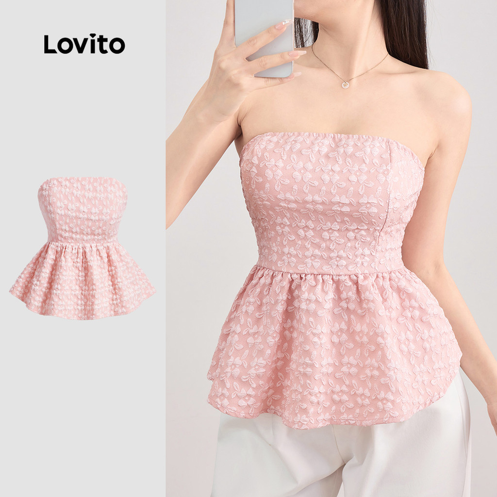 Lovito Regata Casual lisa em Jacquard para mulheres L121MD086 - Women Clothes