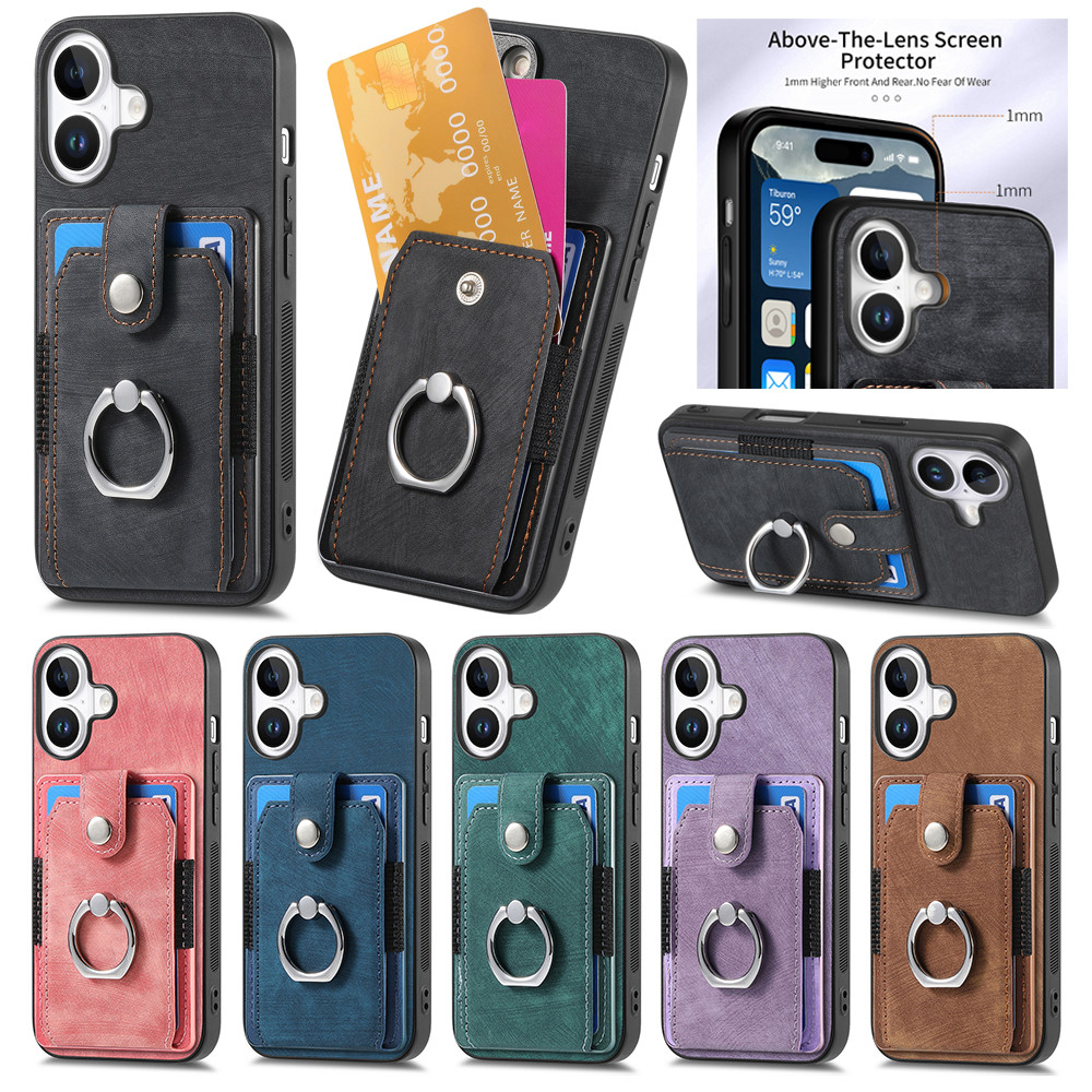 Capa De Telefone Para Samsung Galaxy A07 A17 A27 A37 A57 A06 A16 A26 A36 A56 A05 A05S A15 A25 A35 A55 Slot Cartão Elásti