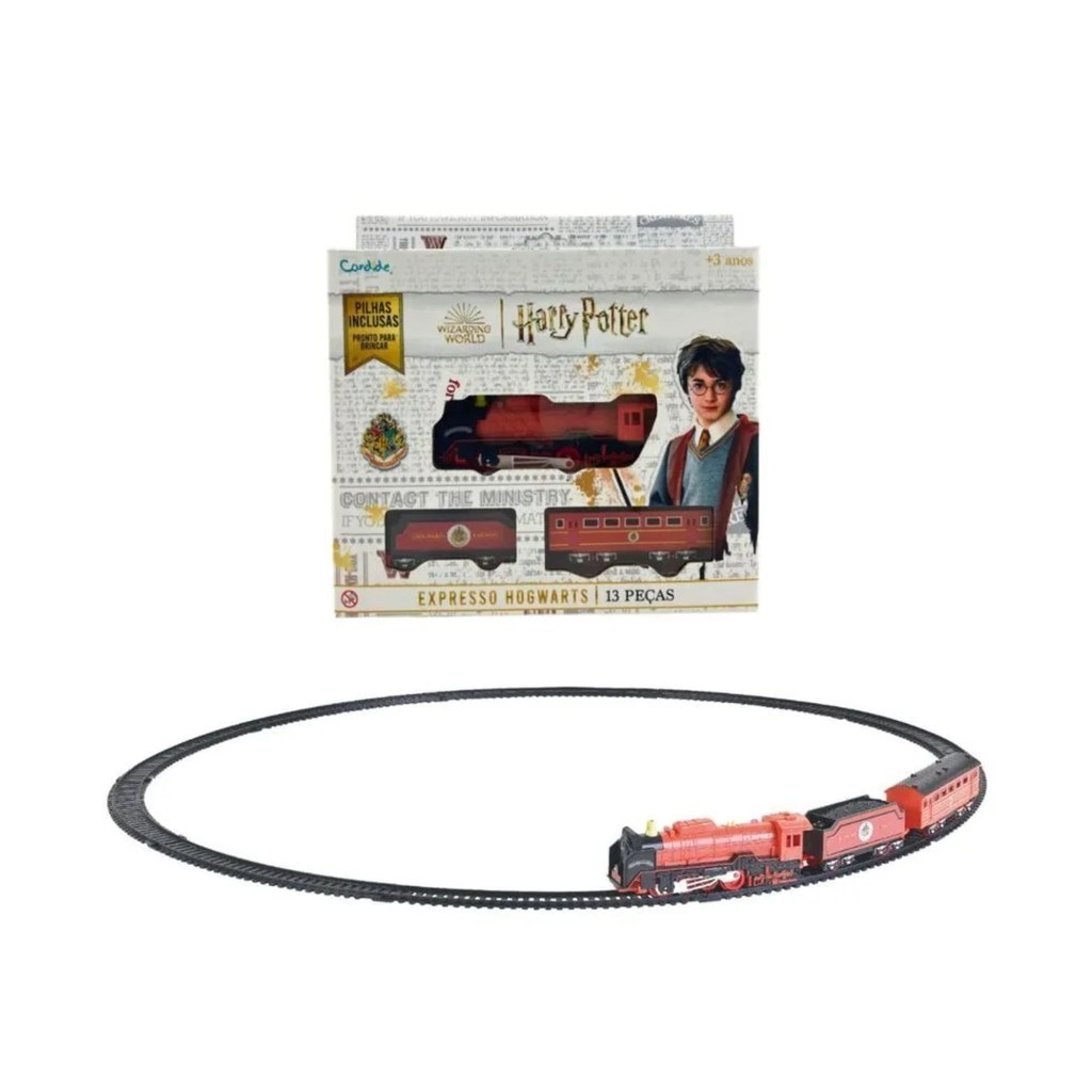 Brinquedo Ferrovia Mágica Trem Expresso de Hogwarts - Harry Potter - 13 Peças - Candide 37000 em Oferta na Shopee