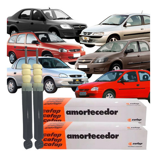 Par Amortecedor Traseiro Cofap Gm Corsa Celta Prisma Classic em Oferta na Shopee