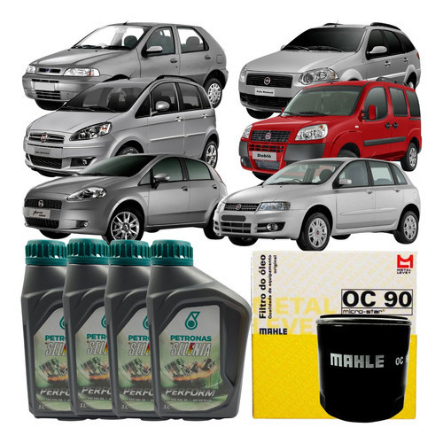Kit Filtro E 4 Óleo 5w30 Sintético Fiat Idea Doblo Punto