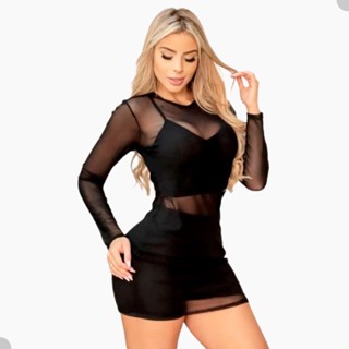 Vestido Tule Transparente em Oferta na Shopee