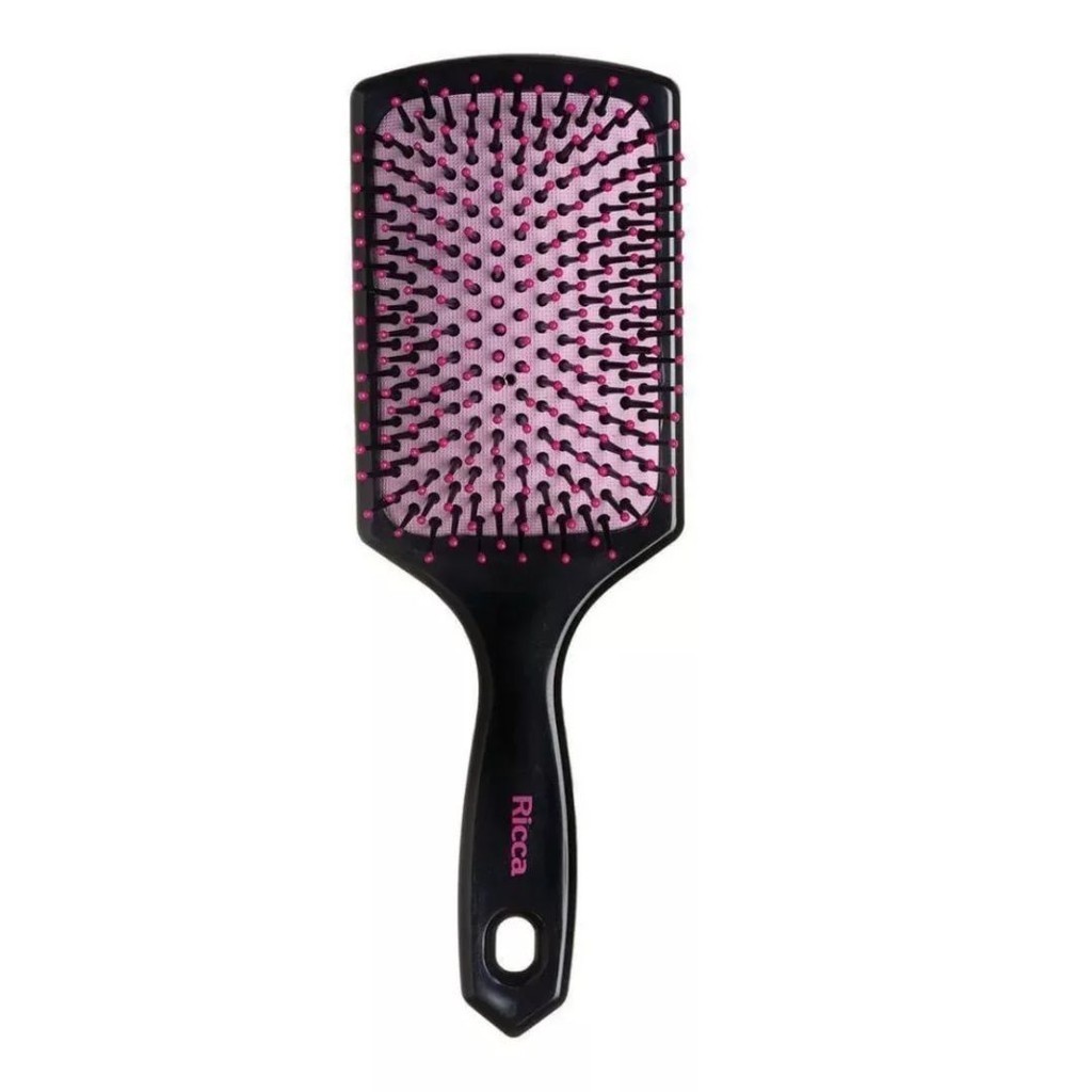 Escova De Cabelo Profissional Raquete Almofada Nylon - Ricca
