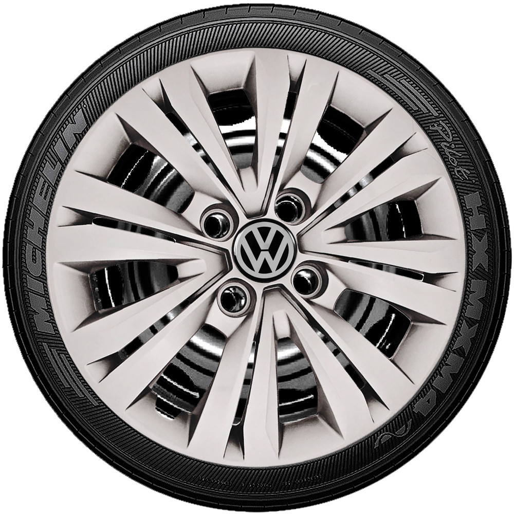 Jogo 4 Calota Aro 13/14/15 Prata Gol Saveiro Voyage G4 G5 G6 G7 em Oferta na Shopee