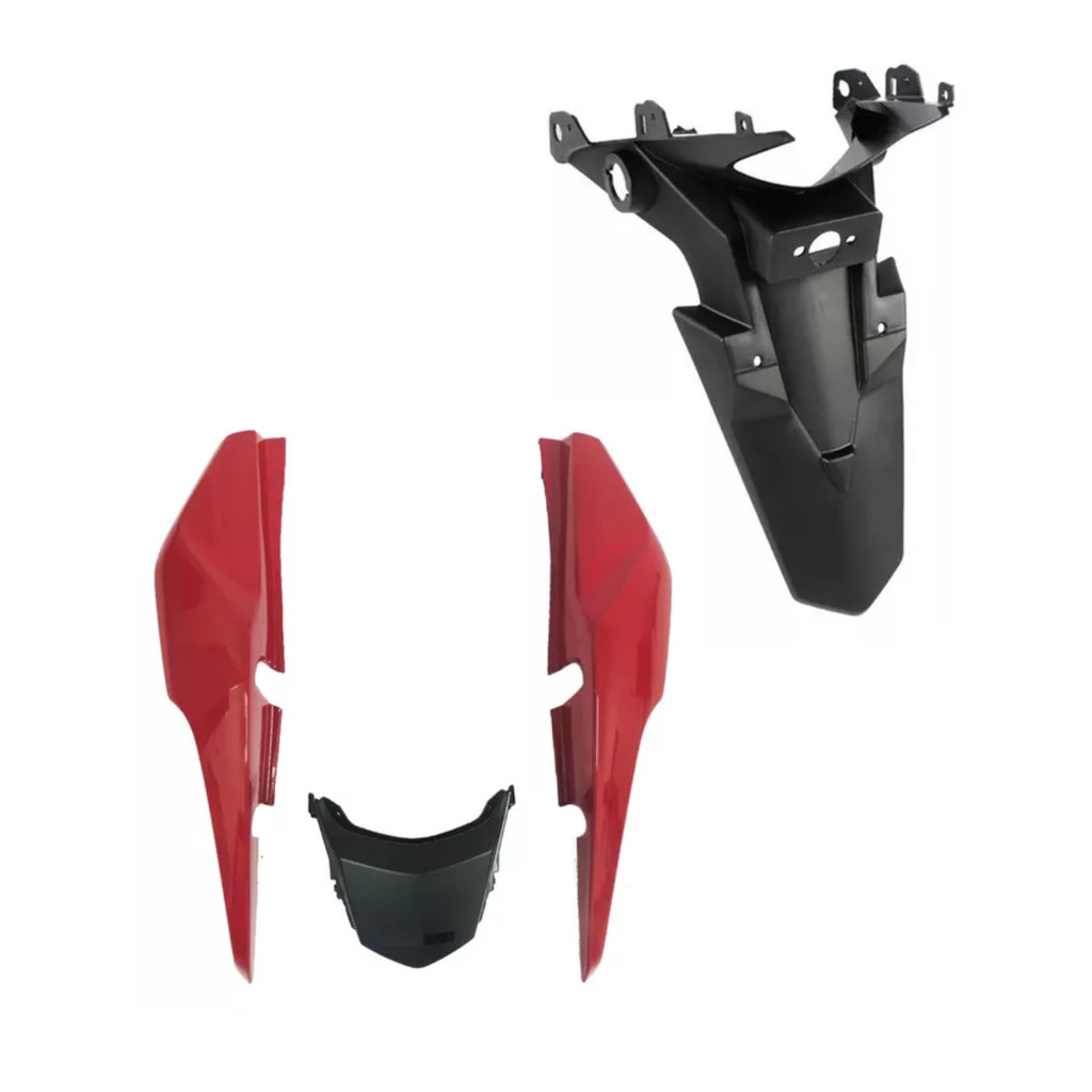 Rabeta Vermelha + Paralama Traseiro Suporte placa Fan Start 125 150 160 2014 a 2020 em Oferta na Shopee