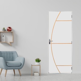 Kit Porta de Madeira Decorada 215x75cm com Batente de Aço 06cm Gaúcha MGM Branco em Oferta na Shopee
