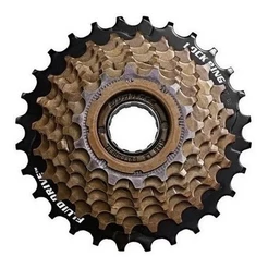 Catraca Roda Livre 7 Velocidades 14/28 Dentes Bike Dourada