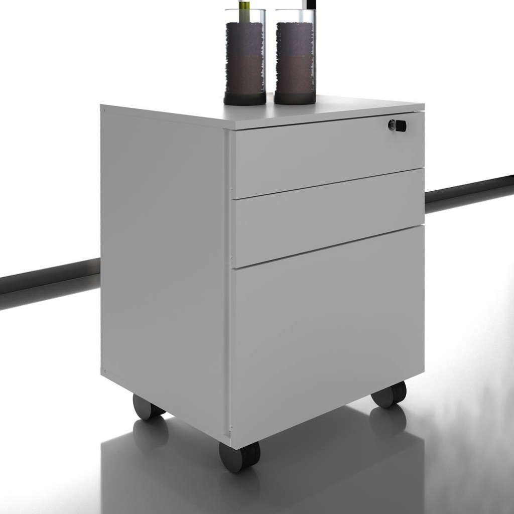 Gaveteiro Com Rodízios 3 Gavetas com Chave Me4148 em Oferta na Shopee