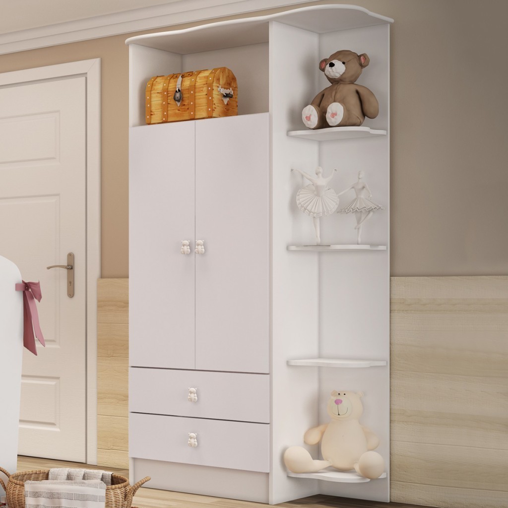 Guarda-Roupa Infantil 2 Portas 2 Gavetas - Home & Living