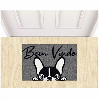Tapete Capacho Vinil Bem vindo Bulldog Pets Para Decoração 60X40 cm em Oferta na Shopee